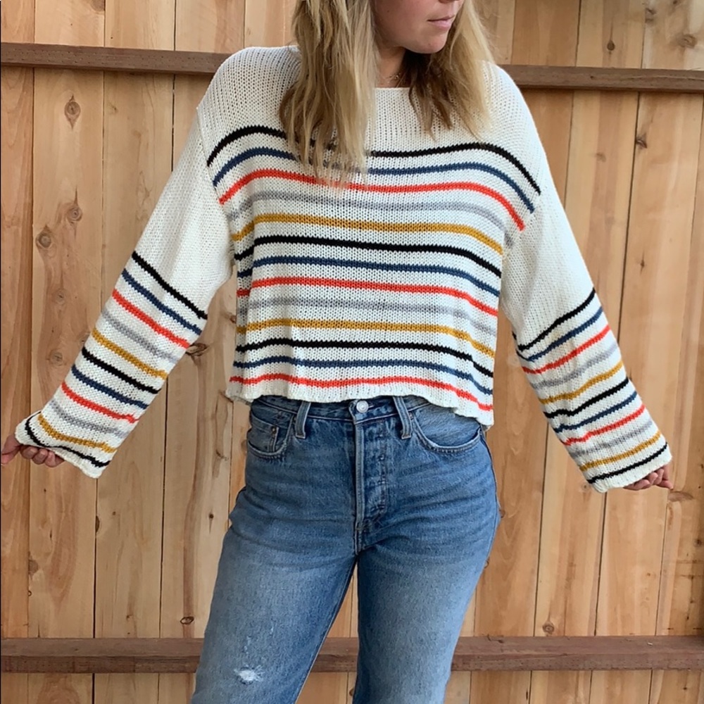 STRIPED KNIT SWEATER